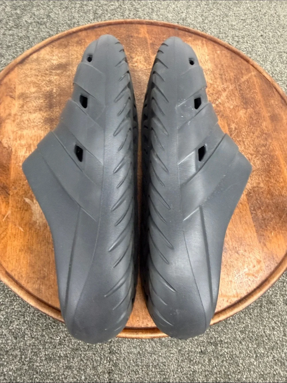 Adidas Shoes Mens 7 Adicane Clogs Black Rubber Slip On Athletic Recovery Unisex